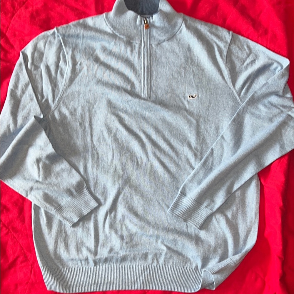 Vineyard Vines Blue Zip Up Sweater